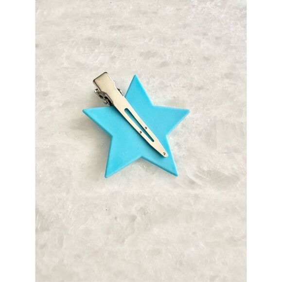 Bright Blue star hair clip ￼ - Picture 2 of 2